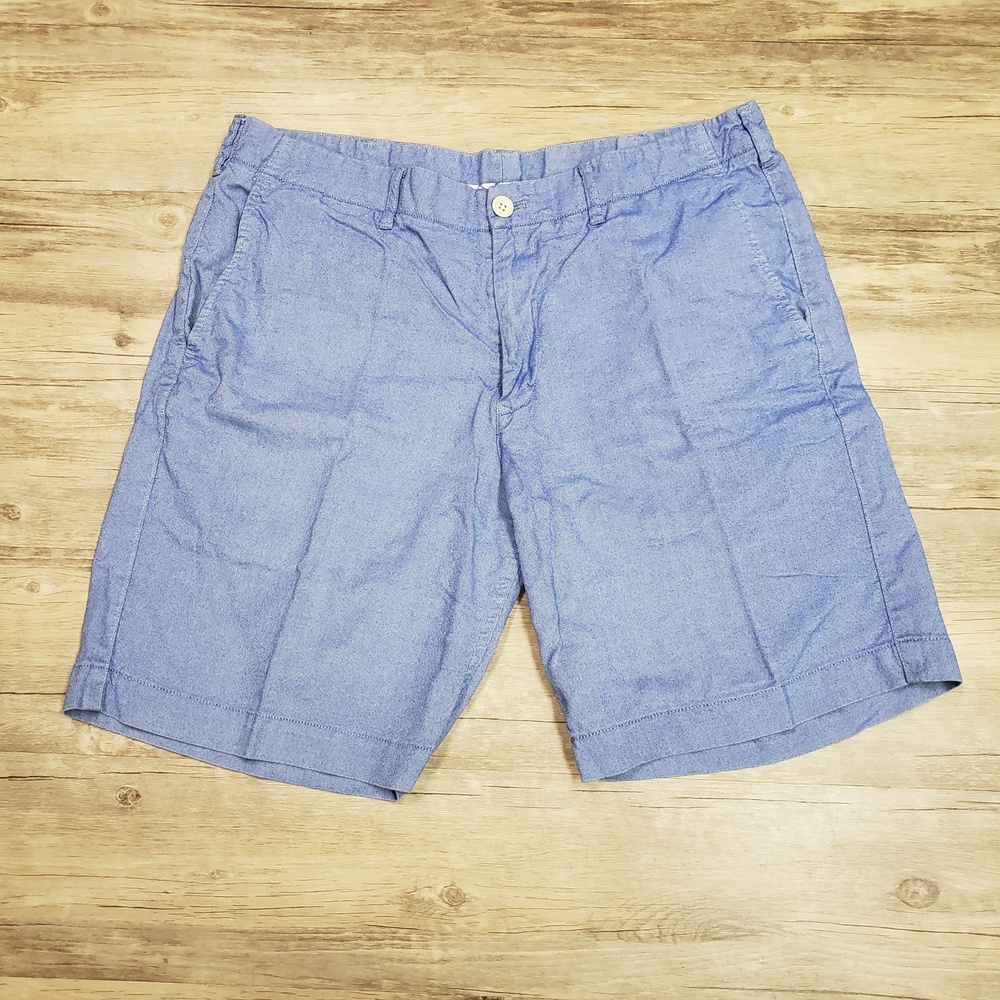 Bonobos Shorts Mens 35 Blue 9 Inseam Chino Flat Front Cotton Casual Pockets
